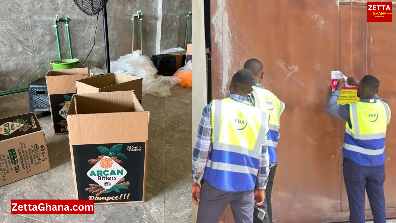FDA Shuts Down Unlicensed Arcan Bitters Facility in Ashanti Region 2.