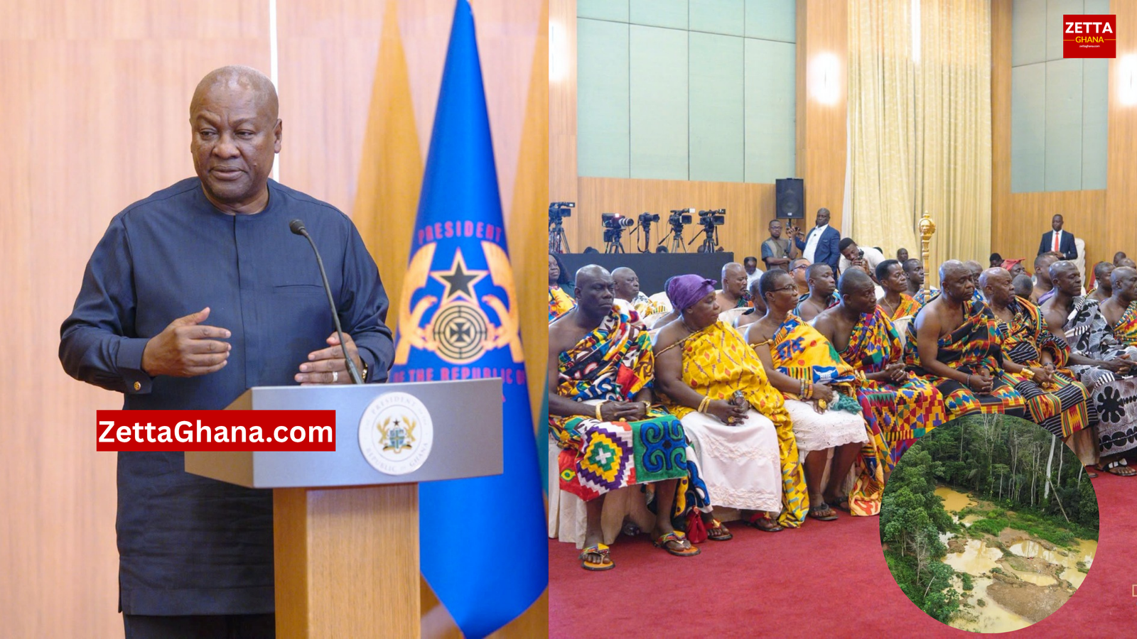 Mahama Urges Chiefs to Support Anti-Galamsey Fight After Deadly Clashes