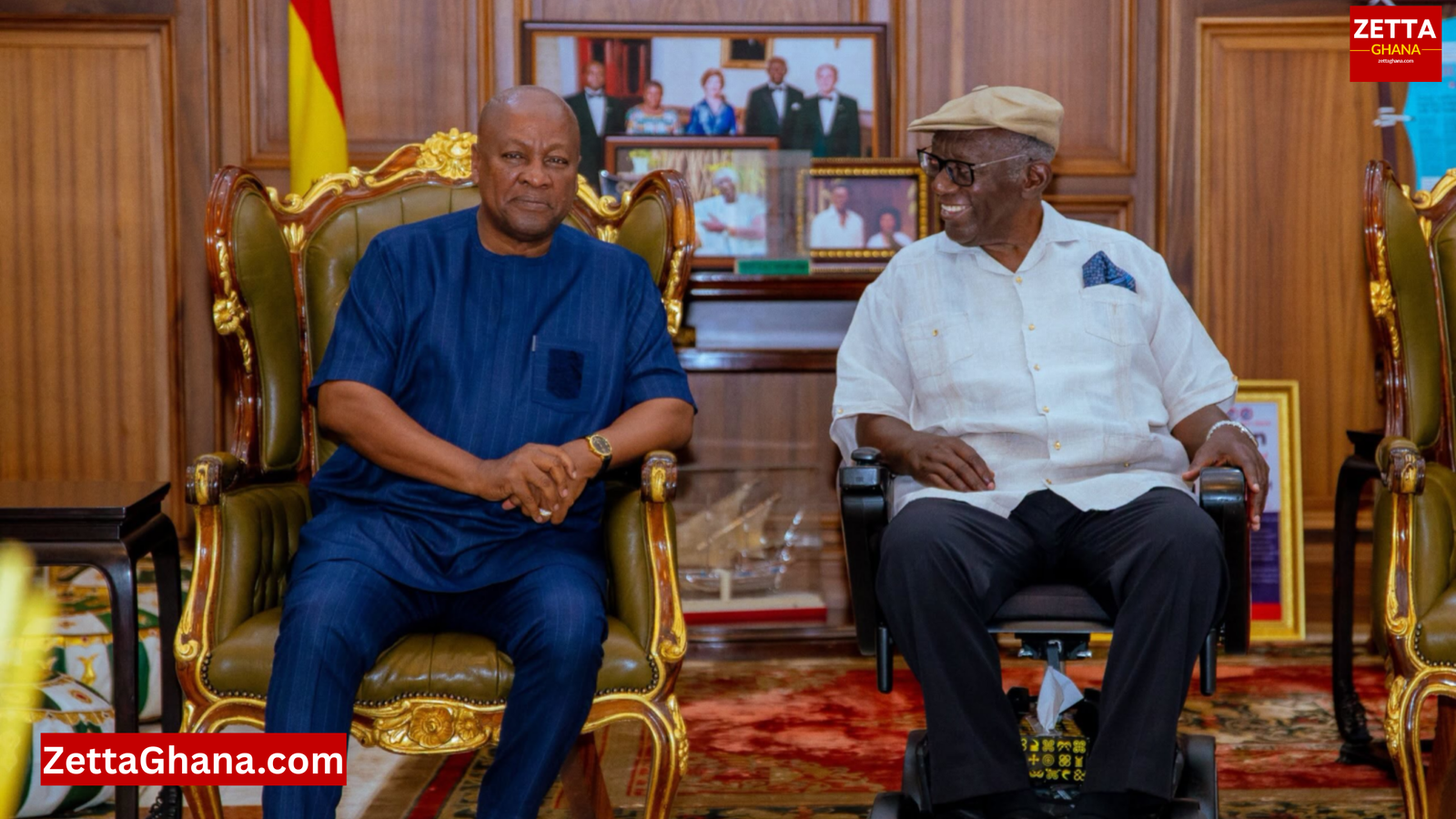 Mahama Pays Courtesy Call on Kufuor, Discusses National and International Affairs
